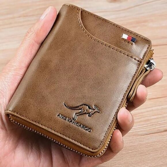 AIKS Brown Leather Wallet - Picture 2 of 10